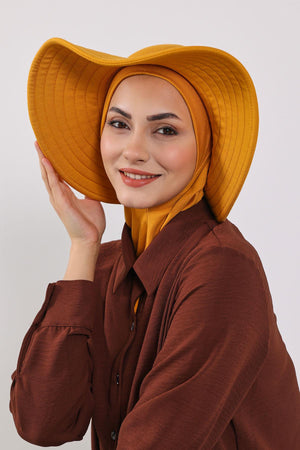 Soft Cotton-Blend Ninja Bonnet with Detachable Bow Accessory
