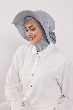 Soft Cotton-Blend Ninja Bonnet with Detachable Bow Accessory