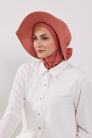 Soft Cotton-Blend Ninja Bonnet with Detachable Bow Accessory