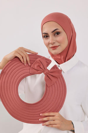 Soft Cotton-Blend Ninja Bonnet with Detachable Bow Accessory