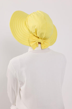 Jersey Bonnet Turban with Wide-Brim Sun Hat