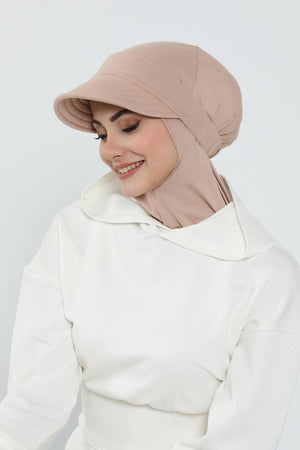 Hijab Bonnet with Removable Visor