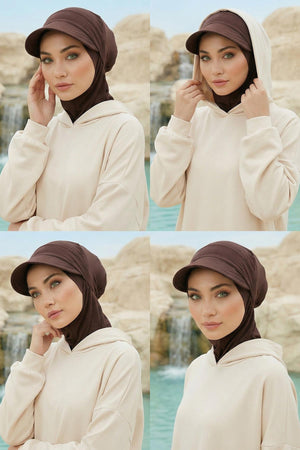 Hijab Bonnet with Removable Visor