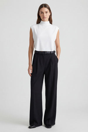 Soft Cotton-Blend High-Neck Sleeveless Modesty Top