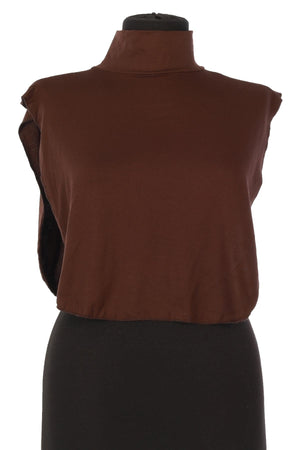Soft Cotton-Blend High-Neck Sleeveless Modesty Top