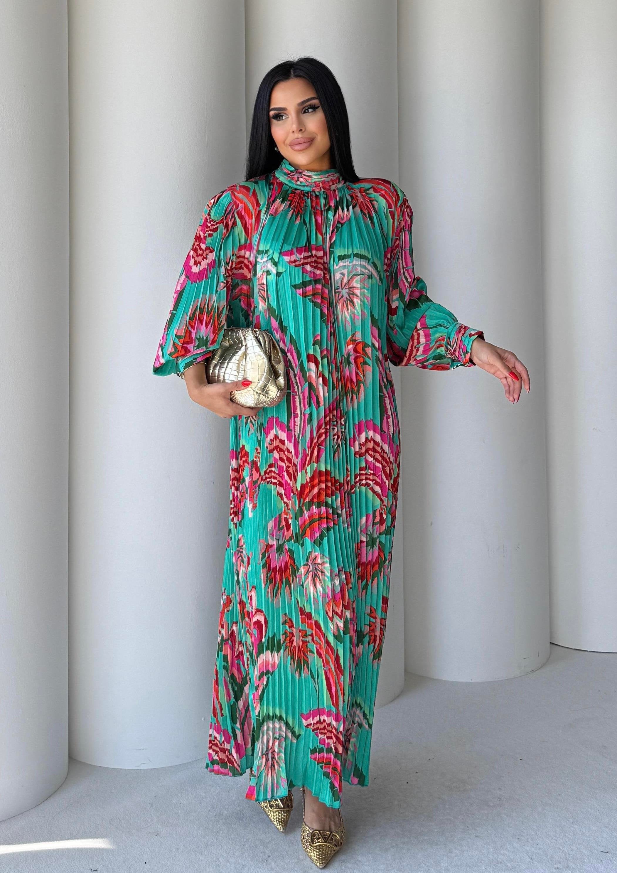 Floral Printed Dress with Belt