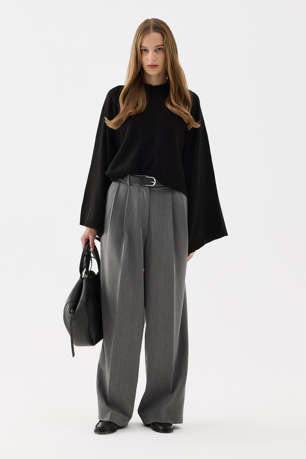 High-Waist Fluid Trousers