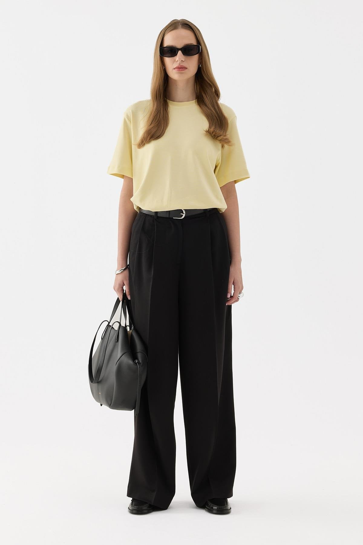 High-Waist Fluid Trousers