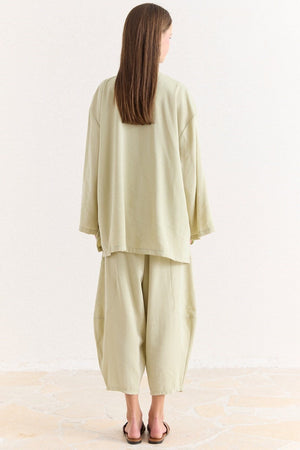 Tencel Modal Tunic & Wide-Leg Trouser Set with Frog Closures — Çağla