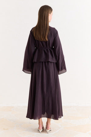 Ruffled Top & Midi Skirt Set - Modest, Relaxed Fit — Mürdüm
