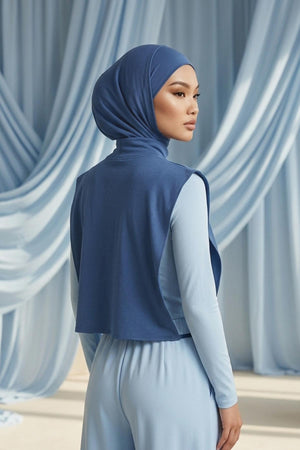One-Piece Bonnet & Neck Cover – Soft Cotton Lycra Jersey