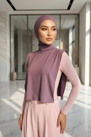 One-Piece Bonnet & Neck Cover – Soft Cotton Lycra Jersey