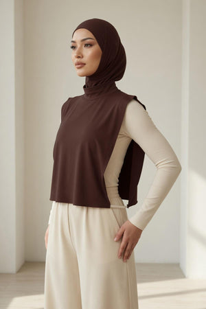 One-Piece Bonnet & Neck Cover – Soft Cotton Lycra Jersey