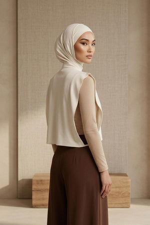 One-Piece Bonnet & Neck Cover – Soft Cotton Lycra Jersey