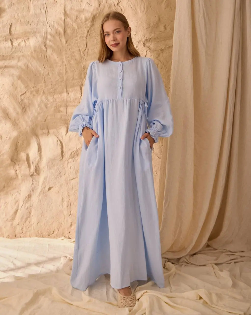 Muslin Tie-Waist Dress