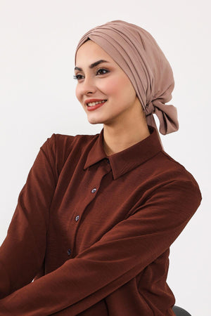 Soft Pleated Aerobin Bonnet Head Covering