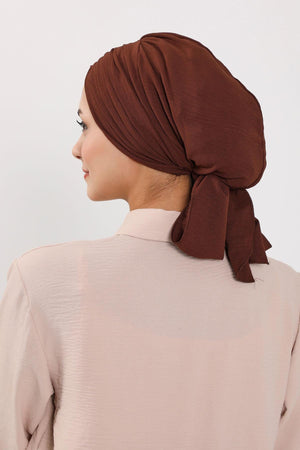 Soft Pleated Aerobin Bonnet Head Covering