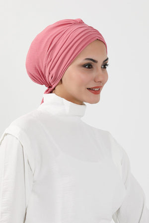 Soft Pleated Aerobin Bonnet Head Covering