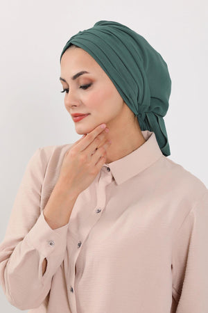 Soft Pleated Aerobin Bonnet Head Covering