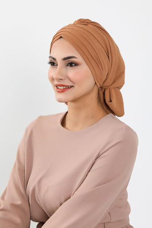 Soft Pleated Aerobin Bonnet Head Covering