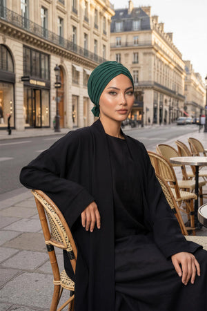 Soft Pleated Aerobin Bonnet Head Covering