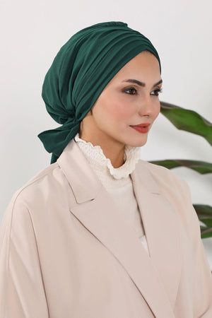 Soft Pleated Aerobin Bonnet Head Covering