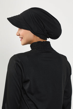 Modest Swim Bonnet with Visor – Water-Resistant & Quick-Dry
