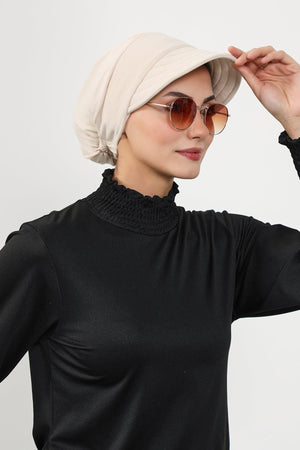 Modest Swim Bonnet with Visor – Water-Resistant & Quick-Dry