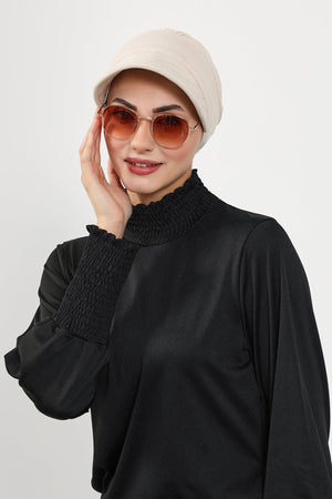 Modest Swim Bonnet with Visor – Water-Resistant & Quick-Dry