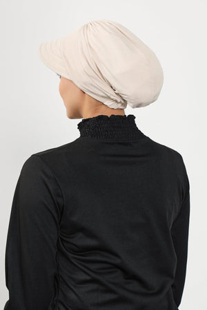 Modest Swim Bonnet with Visor – Water-Resistant & Quick-Dry