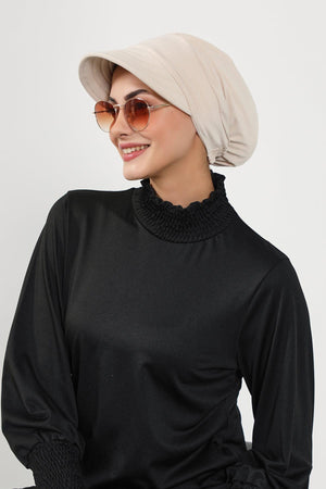 Modest Swim Bonnet with Visor – Water-Resistant & Quick-Dry