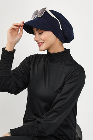 Modest Swim Bonnet with Visor – Water-Resistant & Quick-Dry
