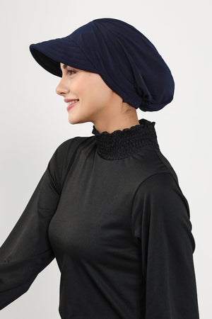 Modest Swim Bonnet with Visor – Water-Resistant & Quick-Dry