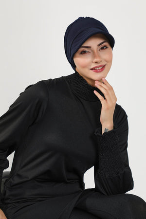 Modest Swim Bonnet with Visor – Water-Resistant & Quick-Dry