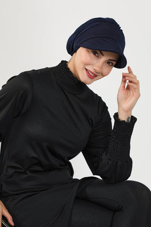 Modest Swim Bonnet with Visor – Water-Resistant & Quick-Dry