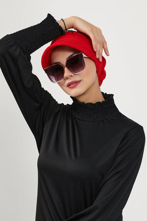 Modest Swim Bonnet with Visor – Water-Resistant & Quick-Dry
