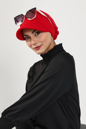 Modest Swim Bonnet with Visor – Water-Resistant & Quick-Dry
