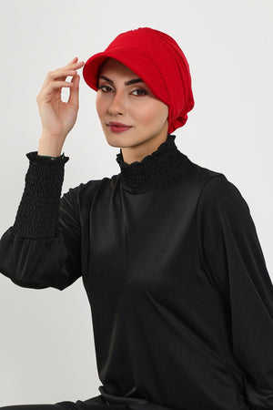 Modest Swim Bonnet with Visor – Water-Resistant & Quick-Dry