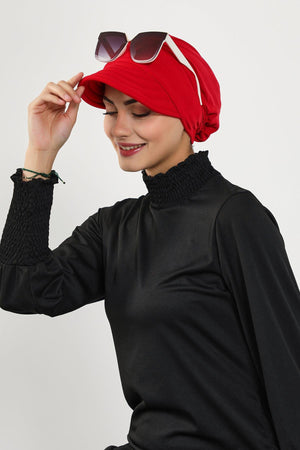 Modest Swim Bonnet with Visor – Water-Resistant & Quick-Dry