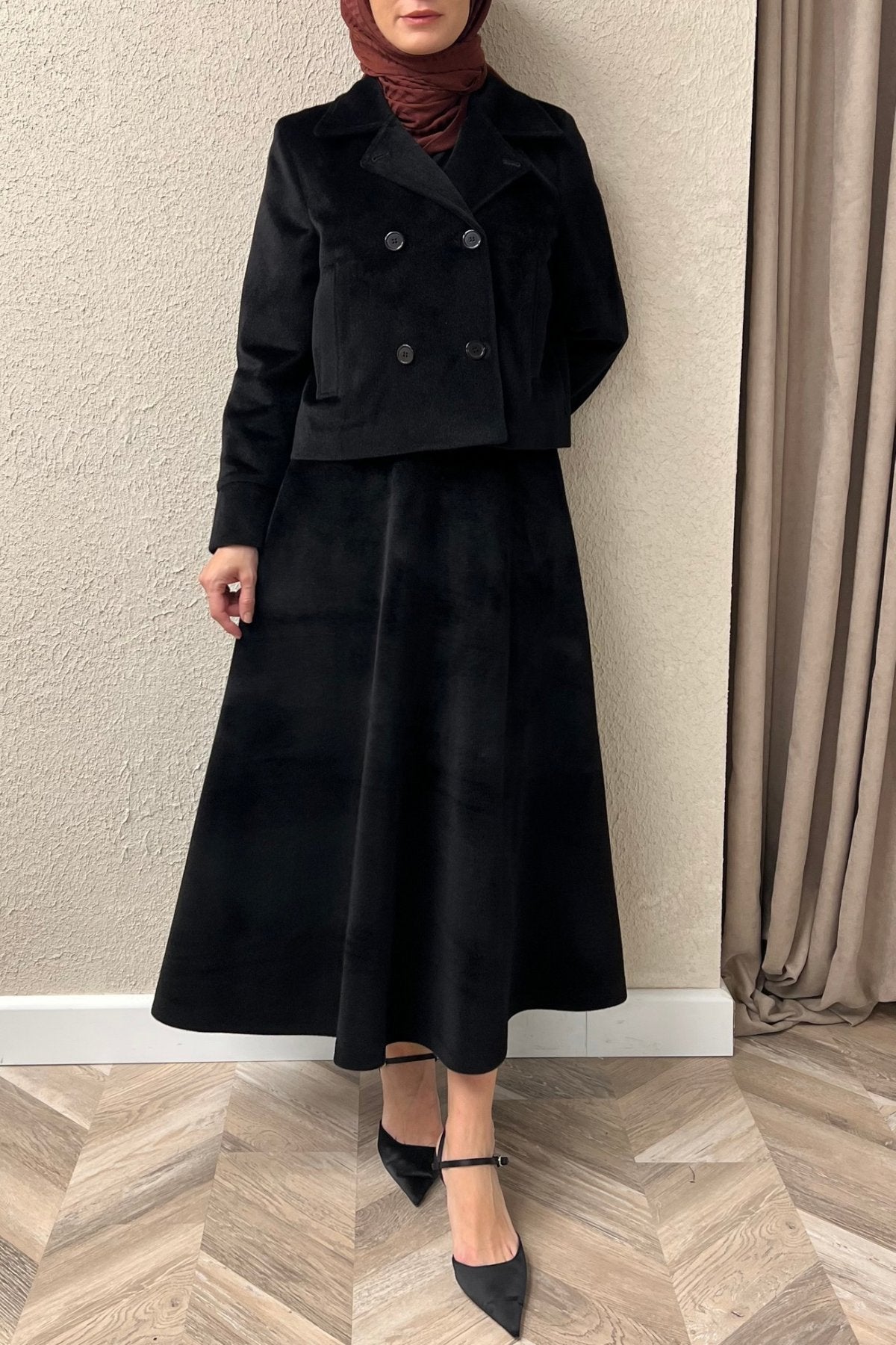 Luxury Winter Set in Lined Wool Fabric (SK018)