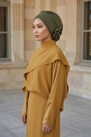 Ready-to-Wear Aerobin Turban with Rosette Detail