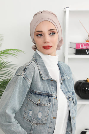Ready-to-Wear Aerobin Turban with Rosette Detail
