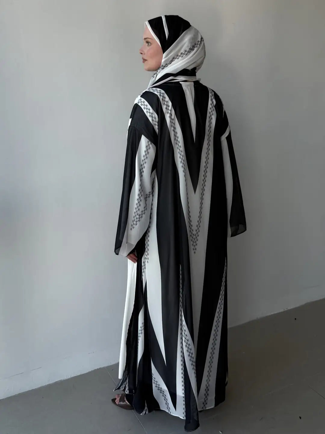 Chiffon Abaya and Shawl Set