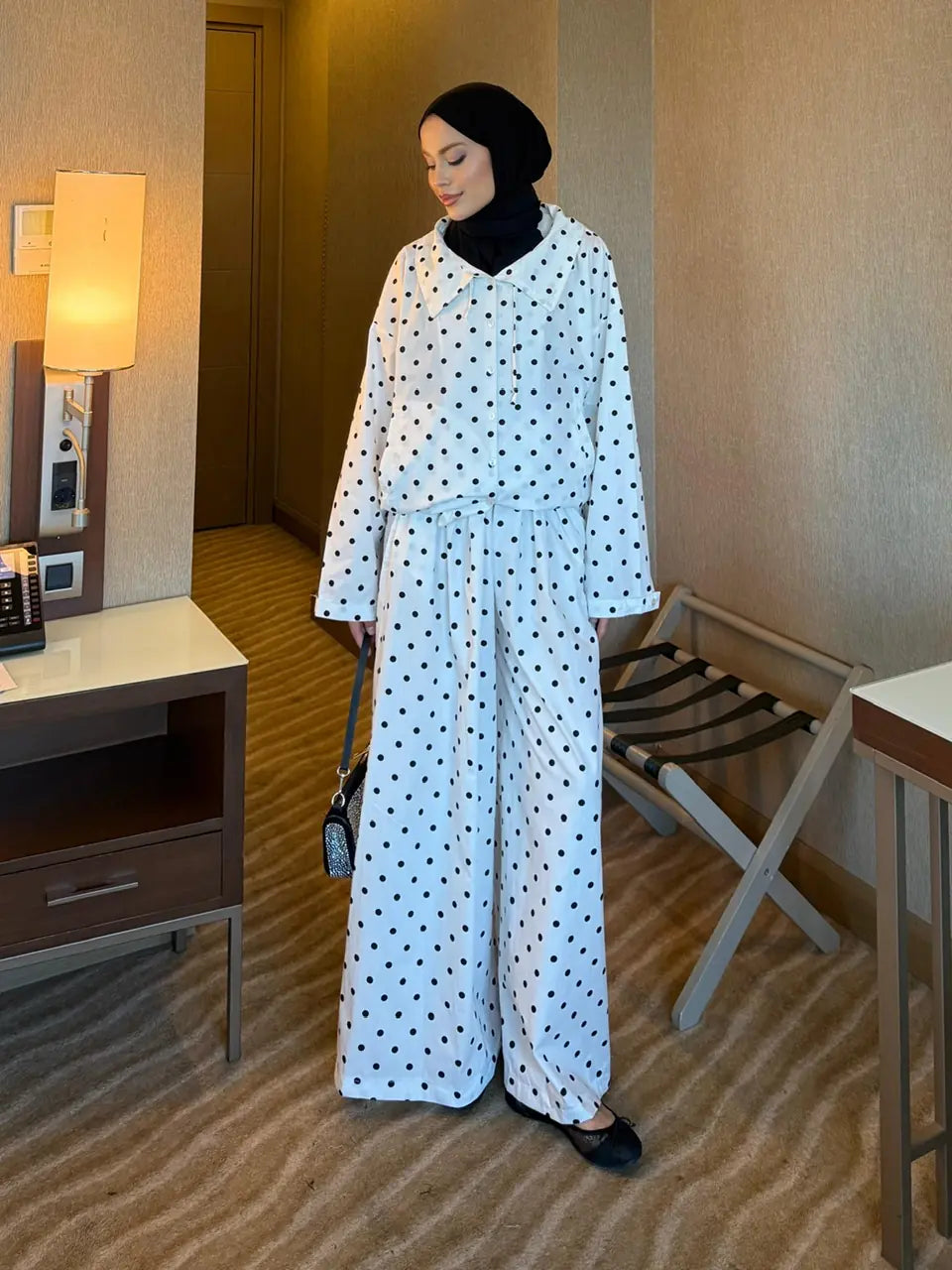 Polka Dot Jacket and Trousers Set