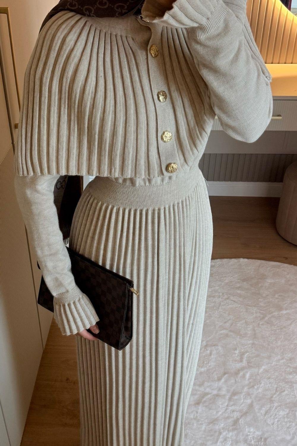 Butterfly Pleated Two-Piece Set DR003