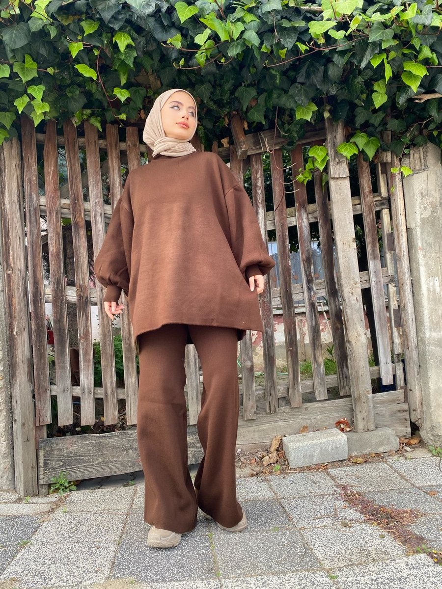 Basic Balloon Sleeve Knit Set – PT007