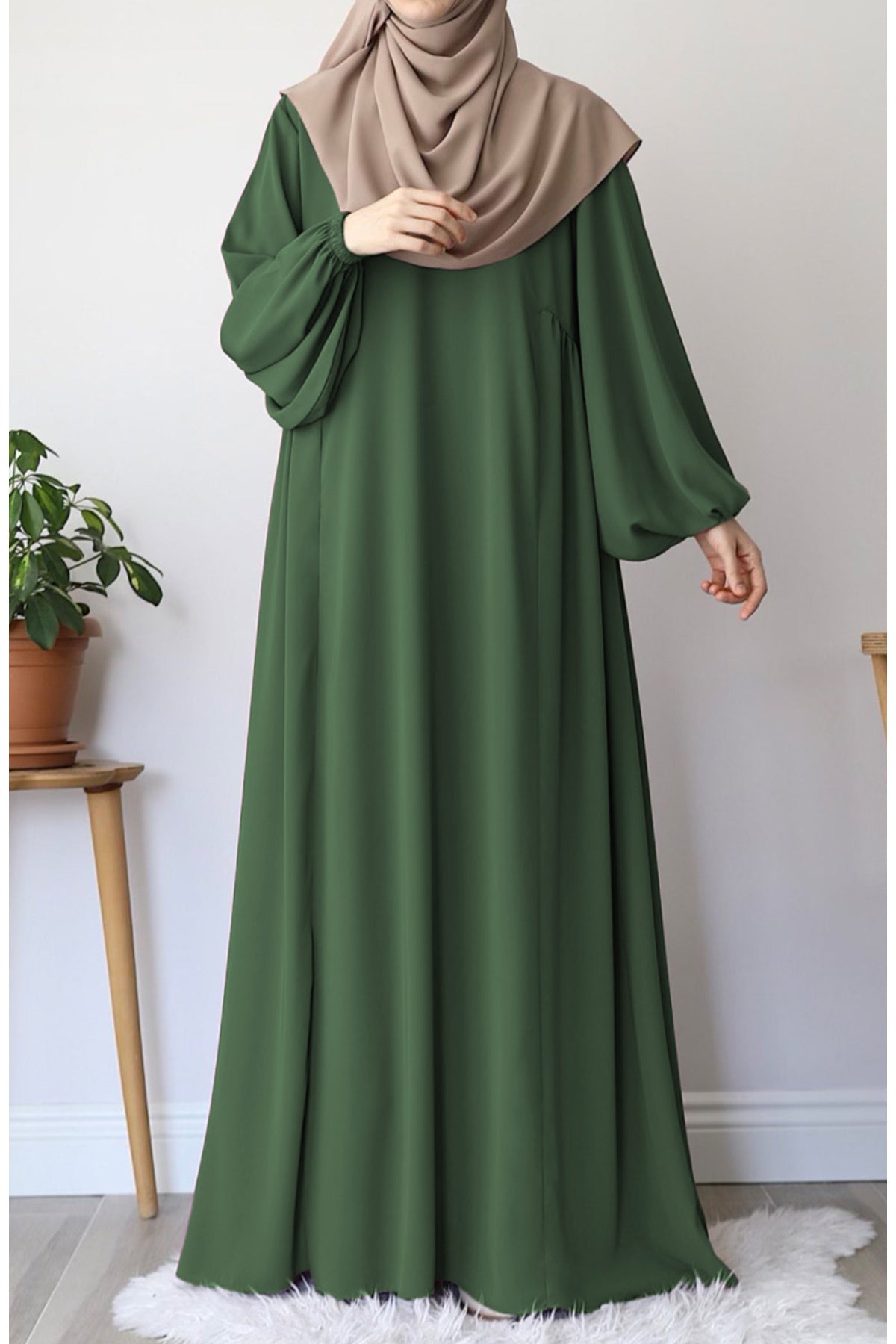 Relaxed Fit Long Modest Dress with Pockets — Çok Renkli