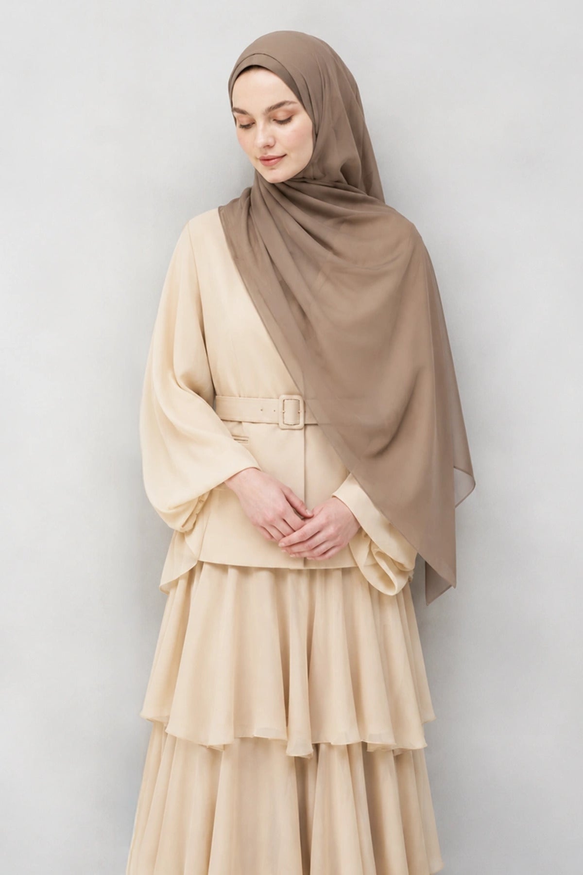 Smooth Crepe Shawl for Versatile Modest Styling — Çok Renkli