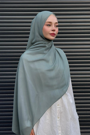 Smooth Crepe Shawl for Versatile Modest Styling — mint