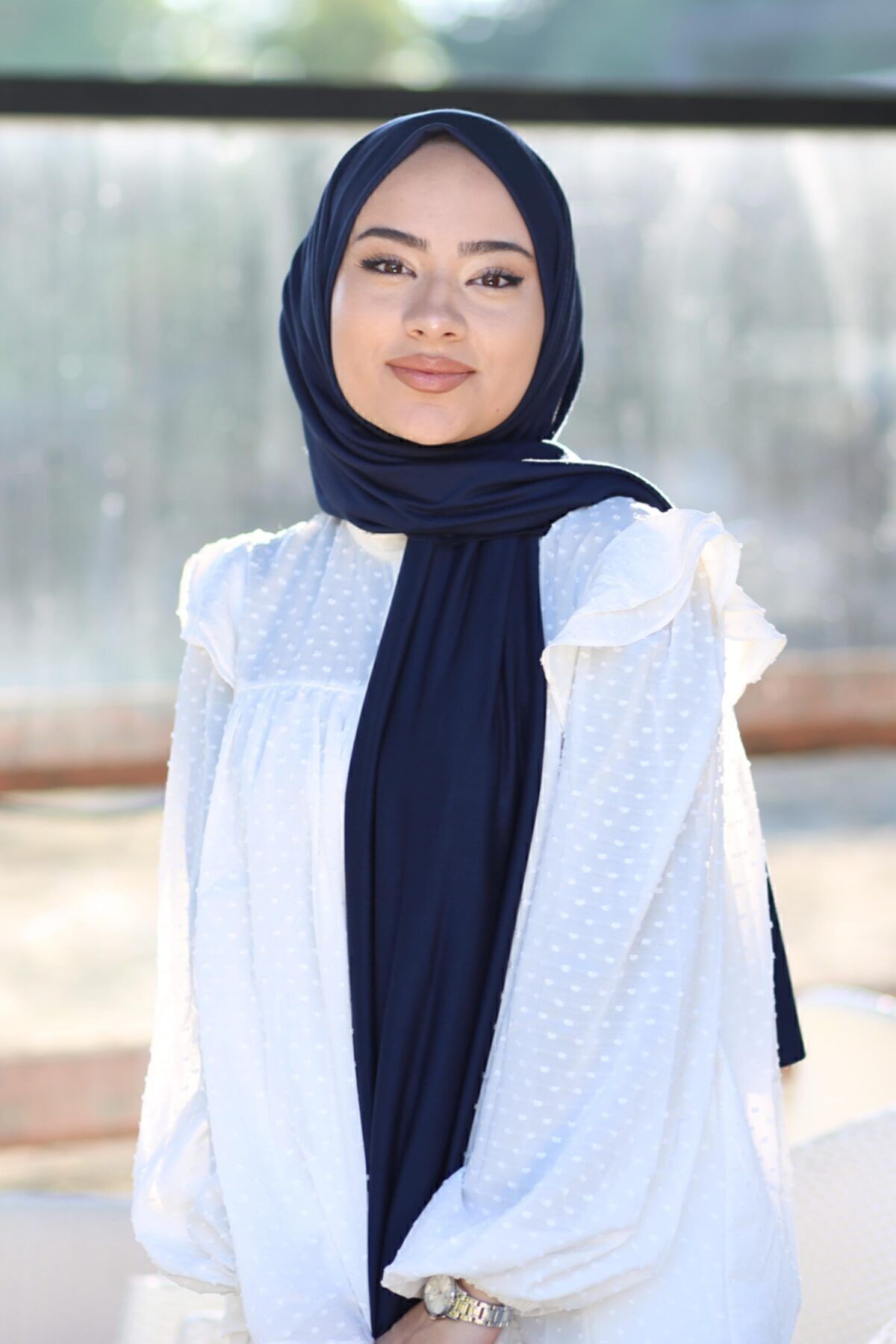 Soft Viscose Jersey Shawl — Lacivert